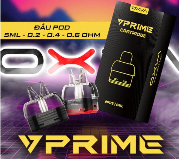 Đầu pod rỗng Oxva Vprime 5ml: 0.2, 0.4, 0.6,ohm chính hãng giá rẻ